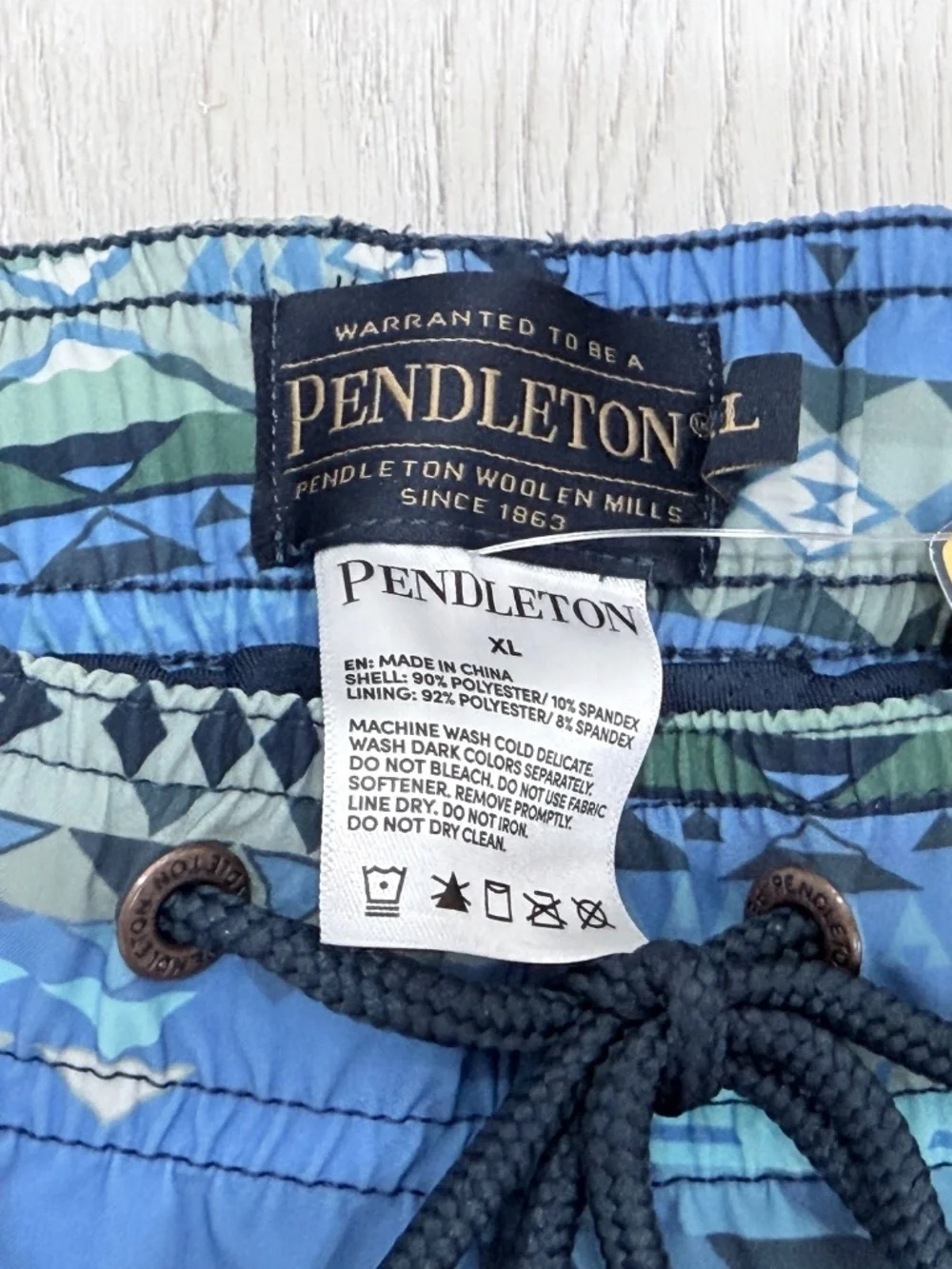 Pendleton Landscape Shoreside Swim Trunks 7” UPF 50+ Built-In Liner Mens XL